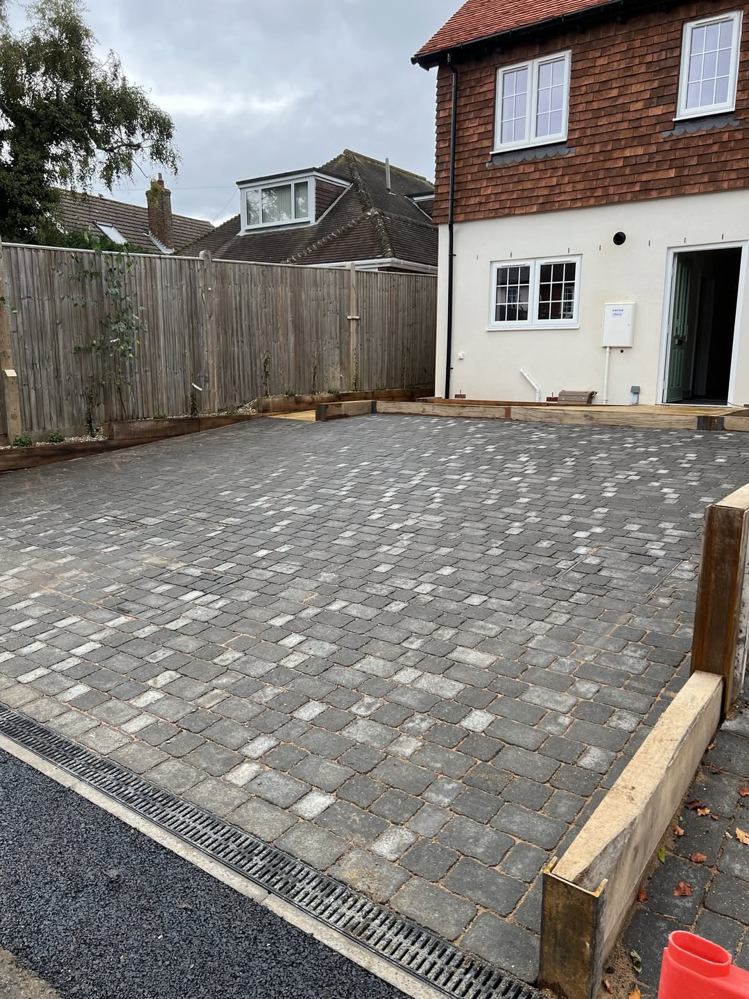 Completed driveway project by Triton Group
